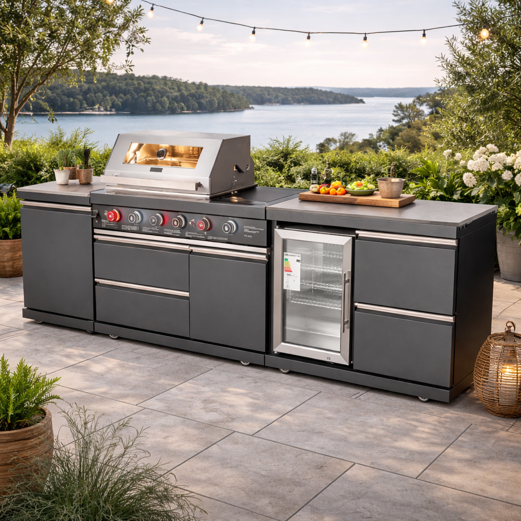 Gasolgrill Utekök GB411A Stekbord & Kylskåp