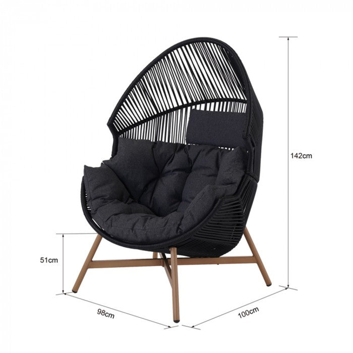 Holland Trädgårds Fåtölj Grafit