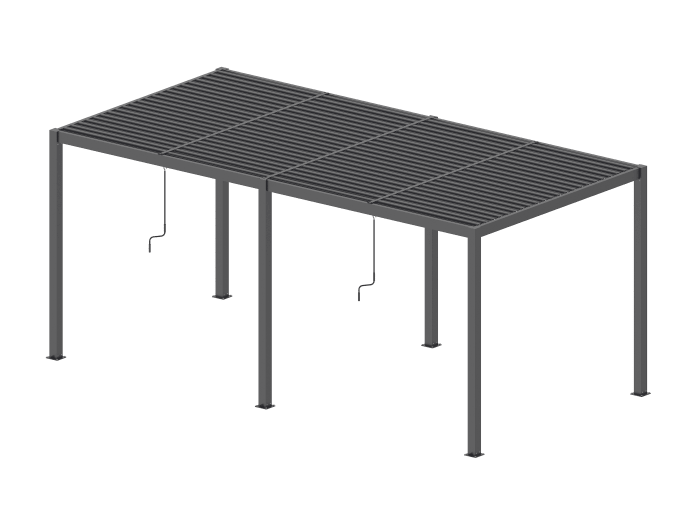 Pergola 5,8x3m svart