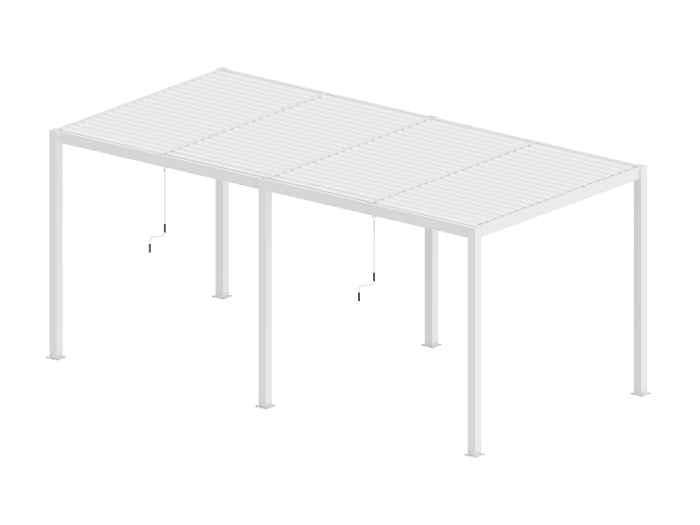 Pergola 5,8x3m vit